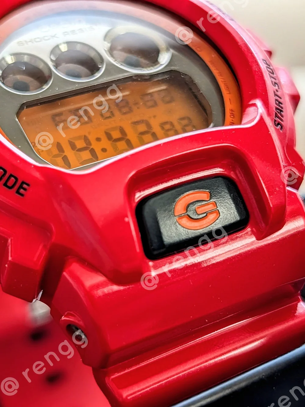 Rare Casio G-Shock 200M Red Digital Sport Watch Like New